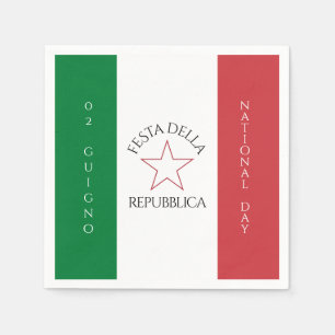 Festa della Repubblica National Day of Italy Flag Napkin