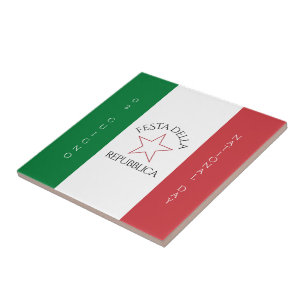 Festa della Repubblica National Day of Italy Flag Tile