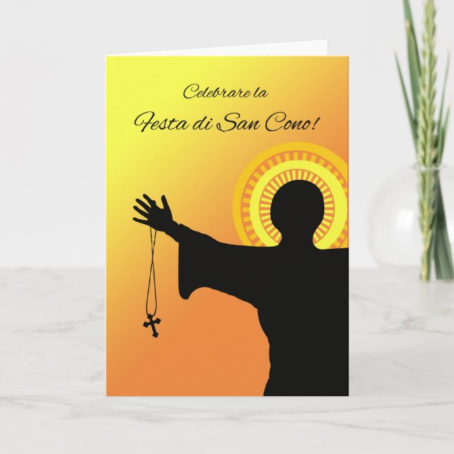 Festa di San Cono, Feast of St. Cono Greeting Card (Front)