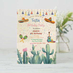 Festa Festa Vibrant Anniversaire Invitation