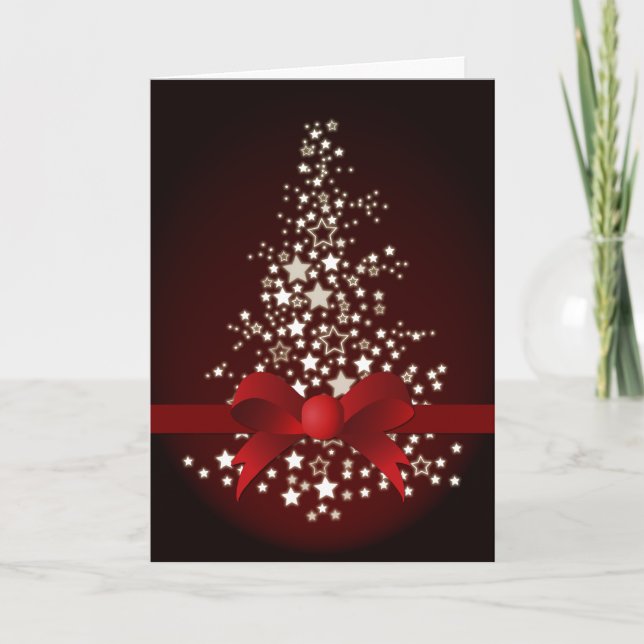 Festif Arbre de Noël Entreprise Cartes de Noël (Devant)