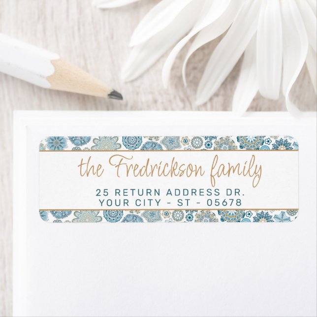 Festif Chic Floral Mandala Flakes Motif (En situation)