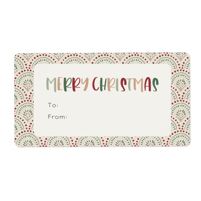 Festif coloré Joyeux Noël Rectangle cadeau (Devant)