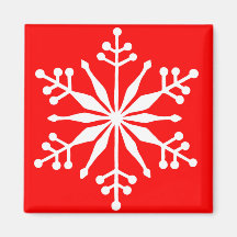 Festif de neige décoratif sur un aimant Carré