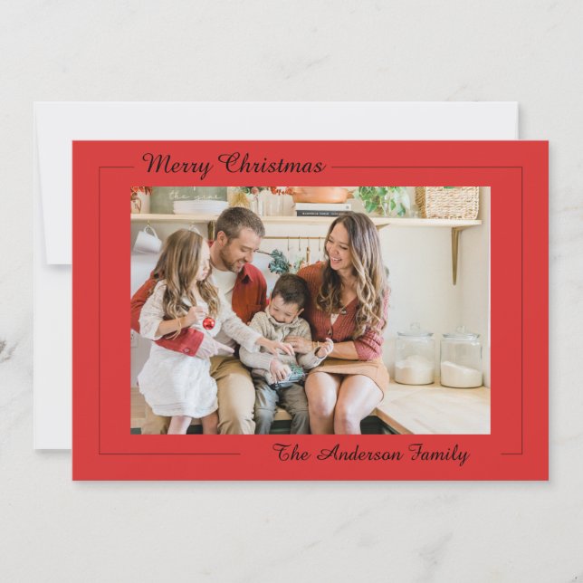 Festif Décontracté Joyeux Carte photo de Noël (Devant)
