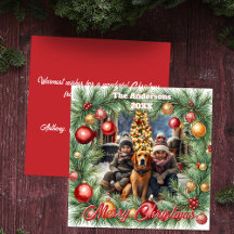 Festif Famille Photo Holiday Carte de voeux Wreath