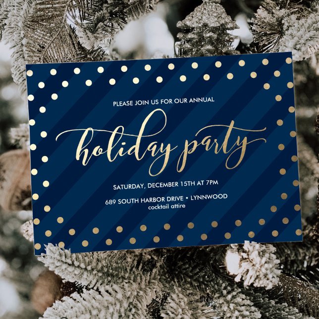 Festif Faux Foil Marine Fête Invitation (Créateur téléchargé)