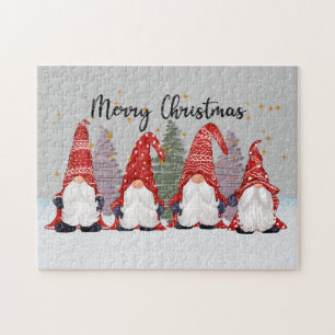 Festif gnome de Noël Jeu de vacances puzzle