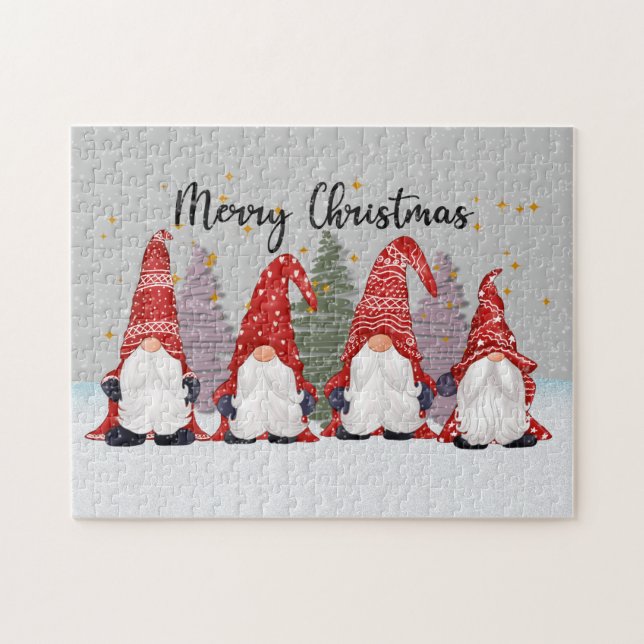 Festif gnome de Noël Jeu de vacances puzzle (Horizontal)