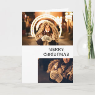 Festif moderne Joyeux Carte photo Noël