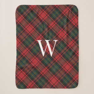 Festif Noël Tartan Plaid + Monogramme