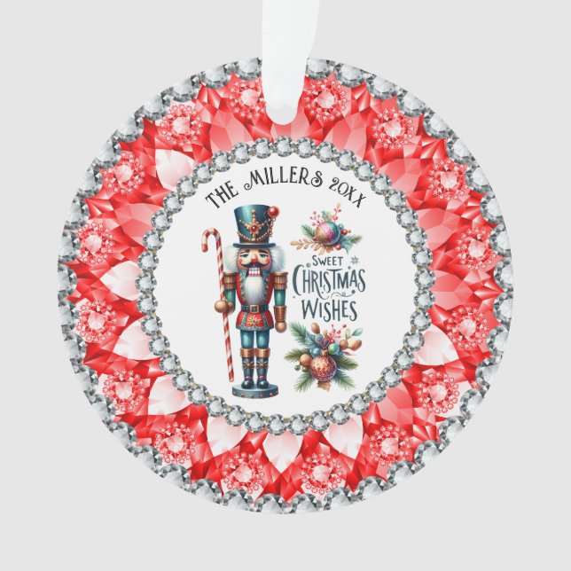 Festif Noisettes de Noël Cadre Diamants Rouges (devant)