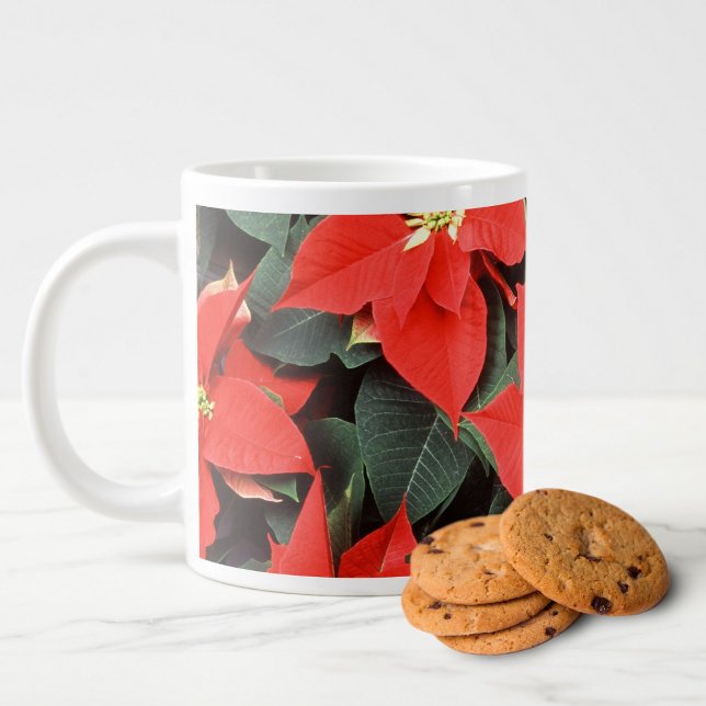 Festif Poinsettia Jumbo Mug (Créateur téléchargé)