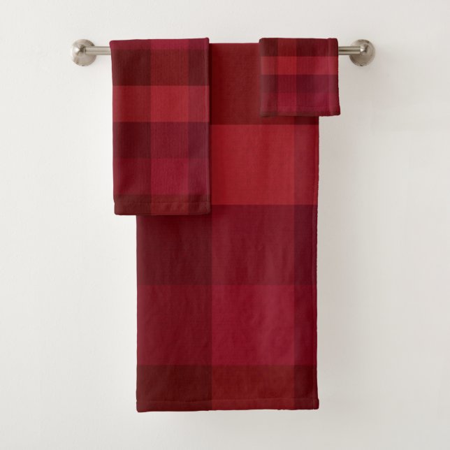 Festif Rouge Chèque Motif Rustic Farmhouse (En situation)