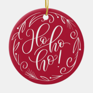 Festif Rouge Noël Fête Ornement en céramique