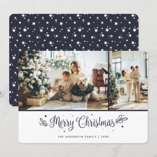 Festin 2 Photo Blue Merry Carte de Noël