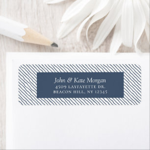 Festin Blue Holiday Stripes Adresse de retour