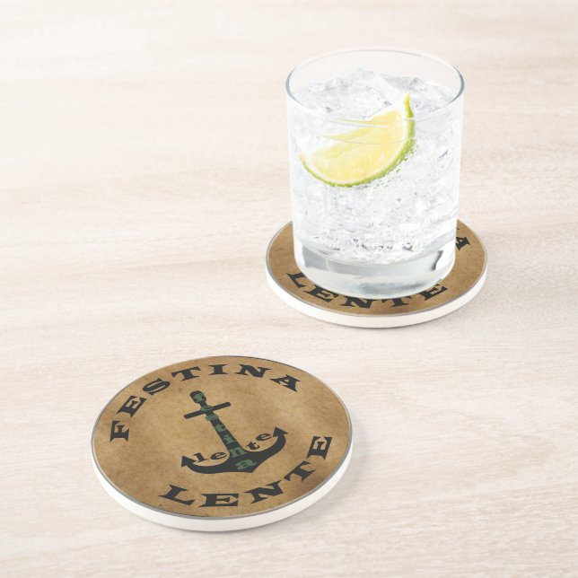 Festina lente coaster (Side)