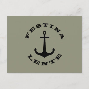 Festina lente postcard