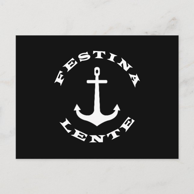 Festina lente postcard (Front)