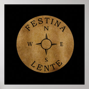 festina lente poster