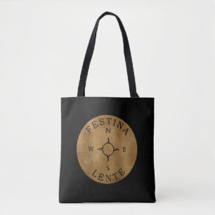 Festina lente tote bag