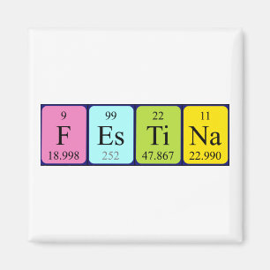 Festina periodic table name magnet