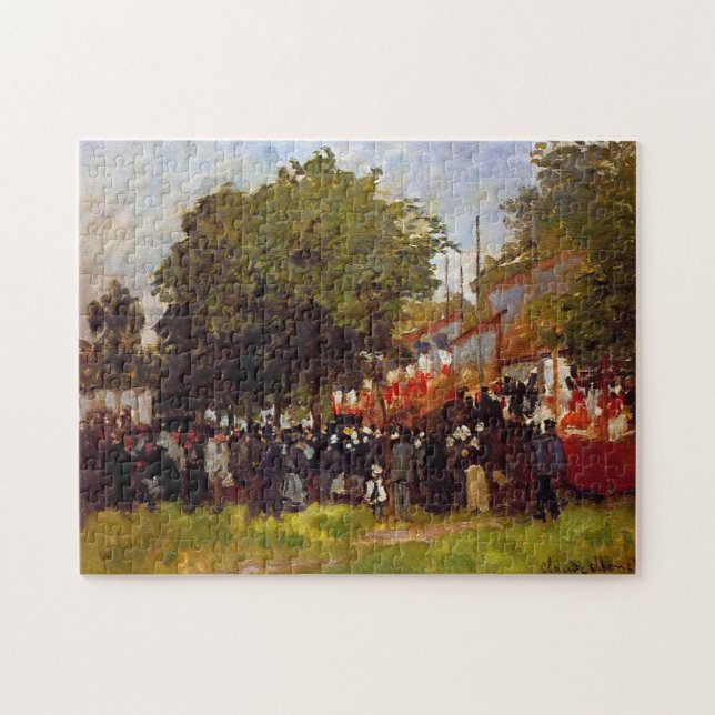 Festival at Argenteuil 1872 Monet Fine Art Jigsaw Puzzle (Horizontal)