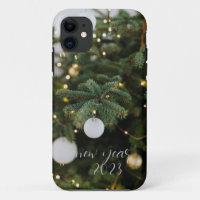 Festival balls on Christmas tree iphone case