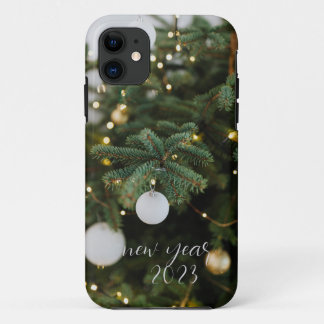 Festival balls on Christmas tree iphone case