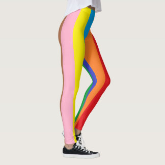 Festival Circus Dance Party Colourful Stripe Leggings