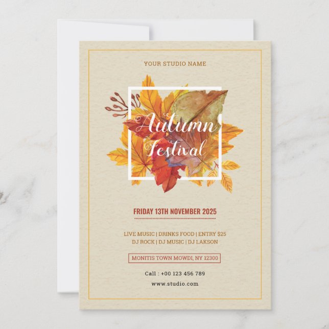 Festival d'automne Modèle | Invitation d'événement (Devant)