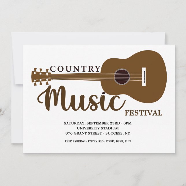 Festival de musique country Invitation (Devant)