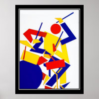 Festival de musique de jazz Art Déco Poster vintag
