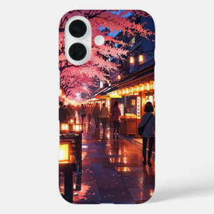 Festival Lanterns – Anime Spring Festival iPhone 16 Case