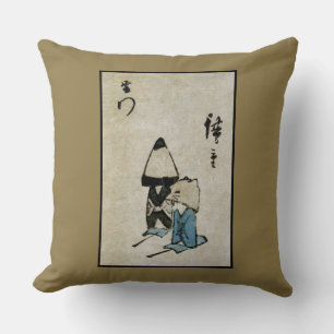 Festival Matsuri Costume Actors Feudal Japan Throw Pillow