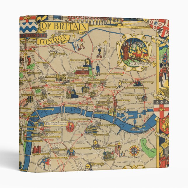 Festival of Britain: Guide to London Map Binder (Front/Spine)