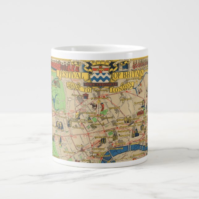 Festival of Britain: Guide to London Map Large Coffee Mug (Front)