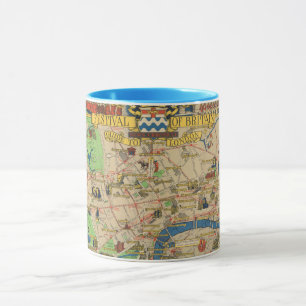 Festival of Britain: Guide to London Map Mug