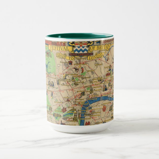 Festival of Britain: Guide to London Map Mug (Center)