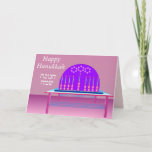 Festival of Hanukkah greeting card<br><div class="desc">A menorah for the festival of Hanukkah</div>