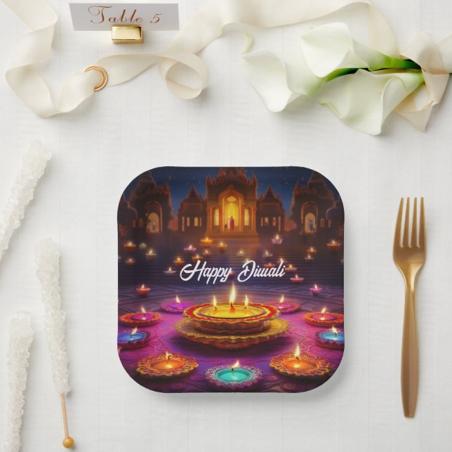 Festival of Lights: Diwali Celebrations Paper Plate (Wedding)
