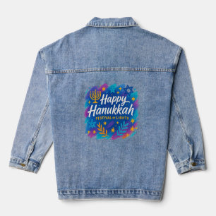 Festival of Lights Menorah Design – Women’s Denim  Jacket