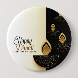 Festival of Lights: Sacred Glow Diwali 4 Inch Round Button