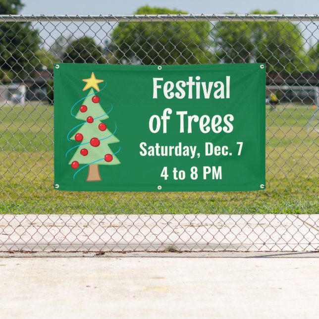 Festival of Trees Custom Christmas Banner (Insitu)