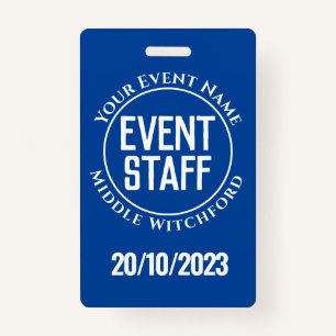 Festival or Other Event Staff Official Badge