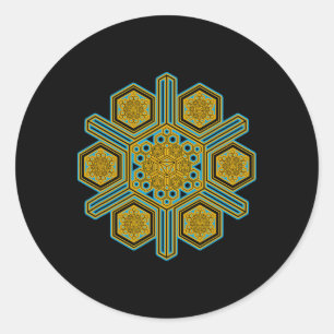 Festival Wear Psytrance Goa Trance Meditation Yoga Classic Round Sticker