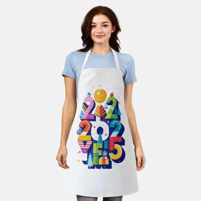 Festive 2025 Celebration Apron (Worn)