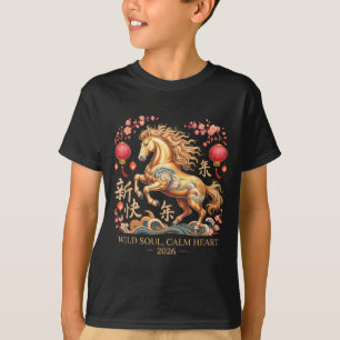 Festive 2026 Horse Lady Crazy Wild Soul Calm Heart T-Shirt