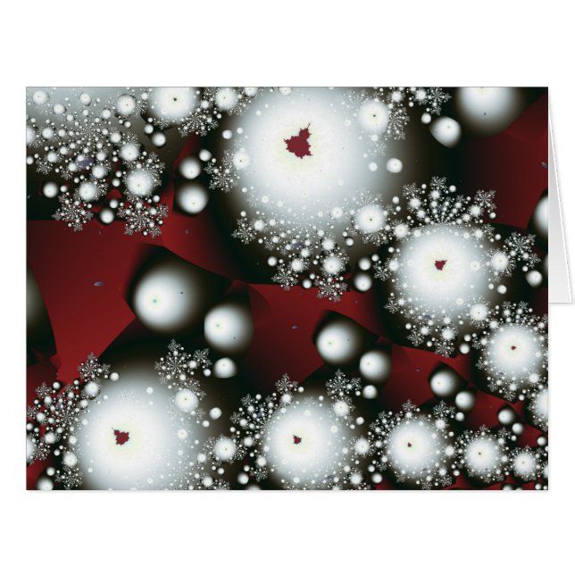 Festive 2 Winter Snowflakes Fine Fractal Art (Front Horizontal)